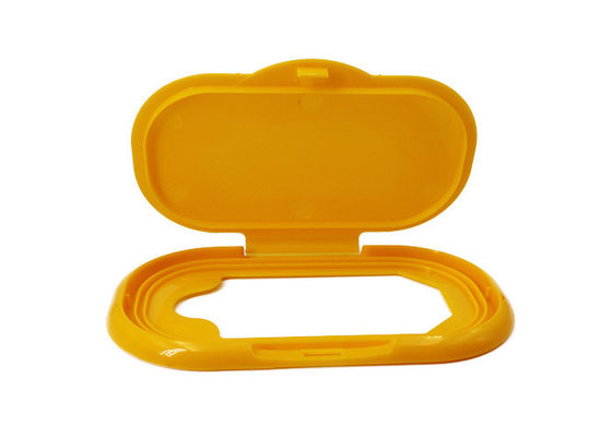 تغليف مناديل مبللة صفراء 109 مم غطاء بلاستيكي علوي